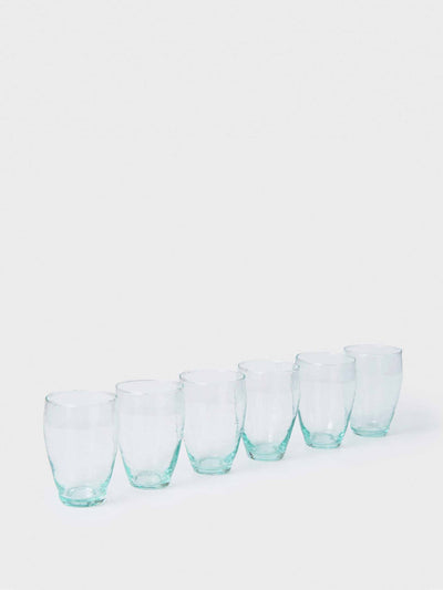 Toast Hand blown recycled glass set of 6 at Collagerie