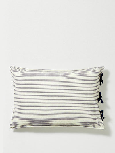 Toast Striped pillow case with bows at Collagerie