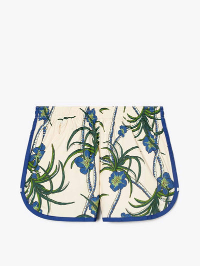 Tory Burch Blue and green printed nylon shorts at Collagerie
