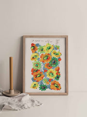 No.013 'Summer Poppies' vintage archive poster print