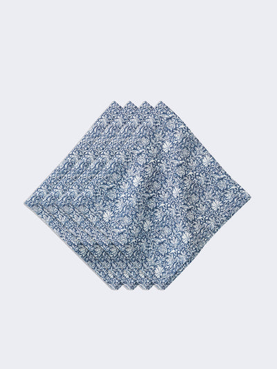 Veronica Beard Navy and white vine napkins (set of 4) at Collagerie