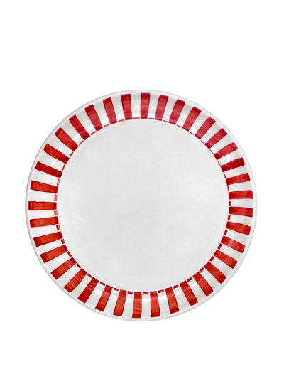 Villa Bologna Large plate with red striped border at Collagerie