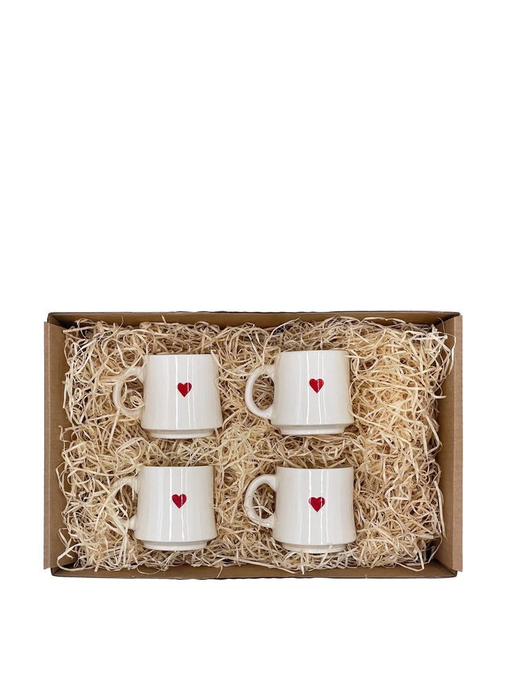 Small love heart mugs (set of 4) Interiors Villa Bologna    - Collagerie