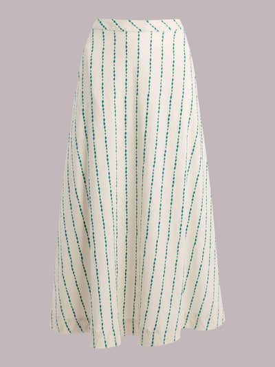 Whistles Embroidered midi skirt at Collagerie