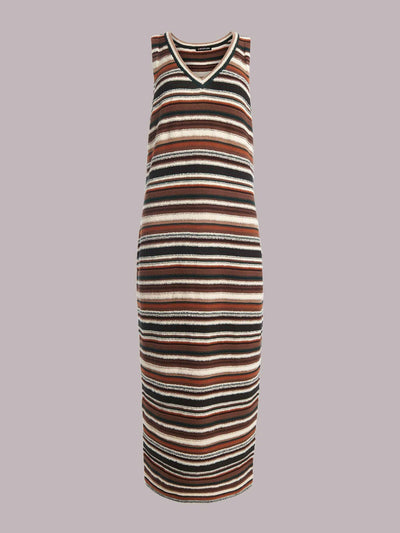 Whistles Striped knitted dress at Collagerie