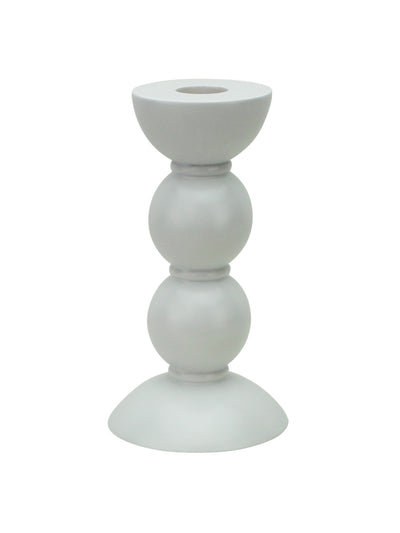 Addison Ross Short bobbin candlestick in white at Collagerie