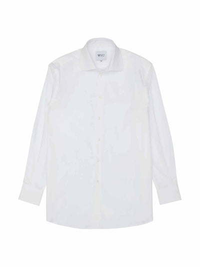 With Nothing Underneath The Boyfriend: weave white shirt at Collagerie