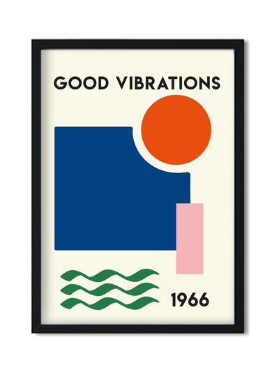 Fanclub Good Vibrations retro abstract giclee art print at Collagerie
