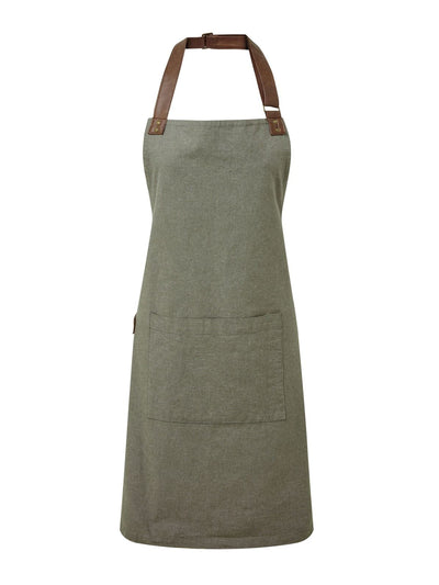 Premier Moss green bib apron at Collagerie