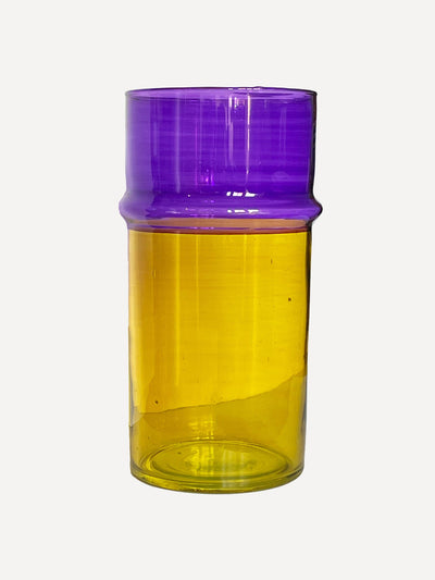 Arbala Large yellow and purple Beldi vase at Collagerie