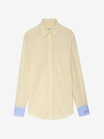 Zadig Et Voltaire Yellow striped shirt at Collagerie
