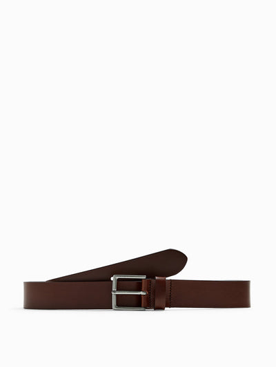 Zara Brown leather belt at Collagerie