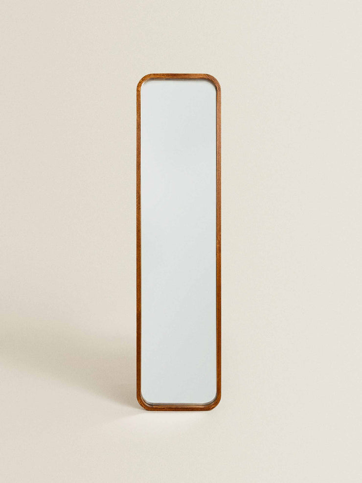 Wooden vertical mirror