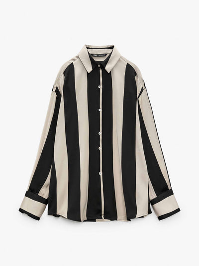 Zara Satin oversized shirt at Collagerie