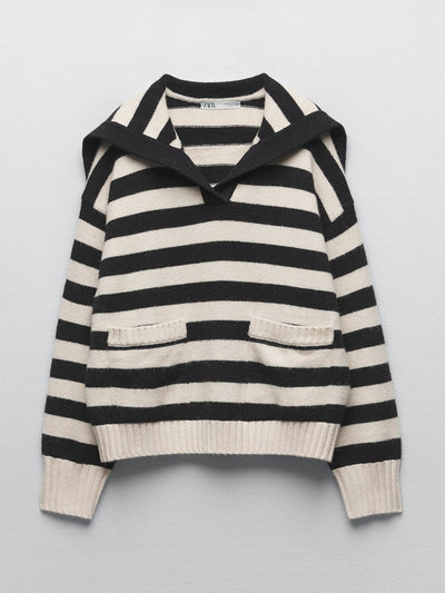 Zara Striped knit sweater at Collagerie